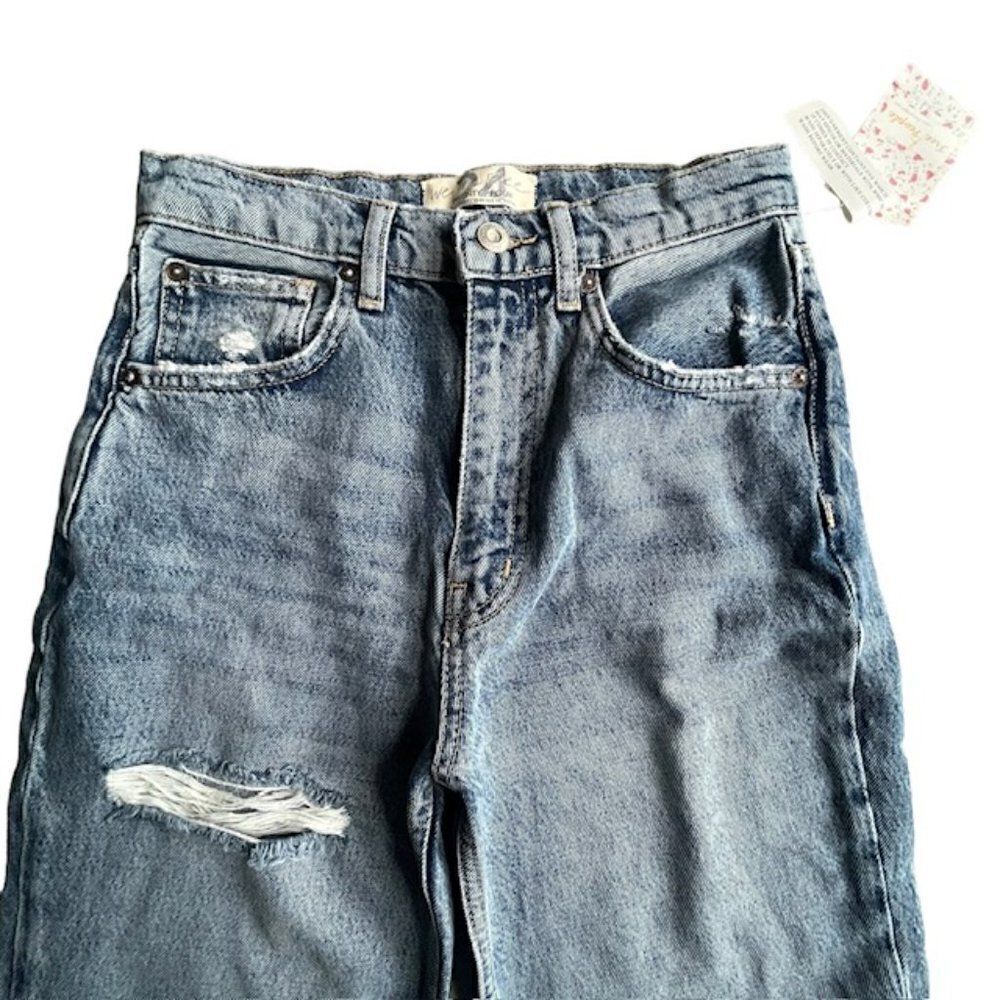 Free Free People High-Waist Lita Distressed Jeans NWT - Picture 4 of 11